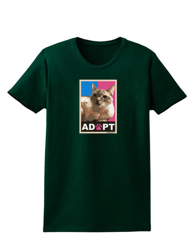 Adopt Cute Kitty Cat Adoption Womens Dark T-Shirt-TooLoud-Forest-Green-Small-Davson Sales