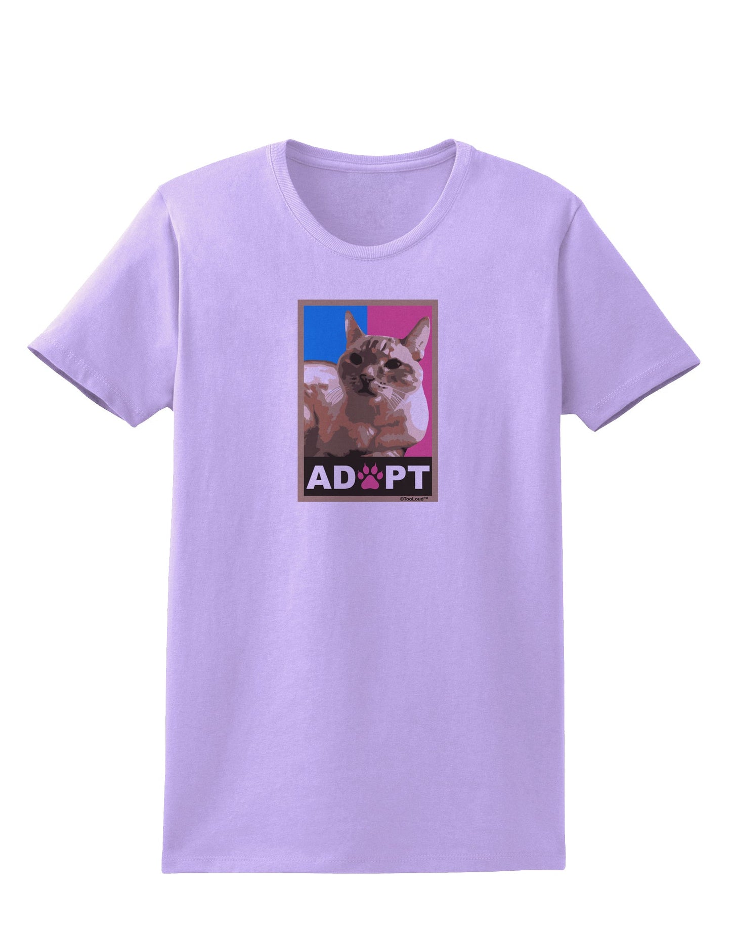 Adopt Cute Kitty Cat Adoption Womens T-Shirt-Womens T-Shirt-TooLoud-Lavender-X-Small-Davson Sales