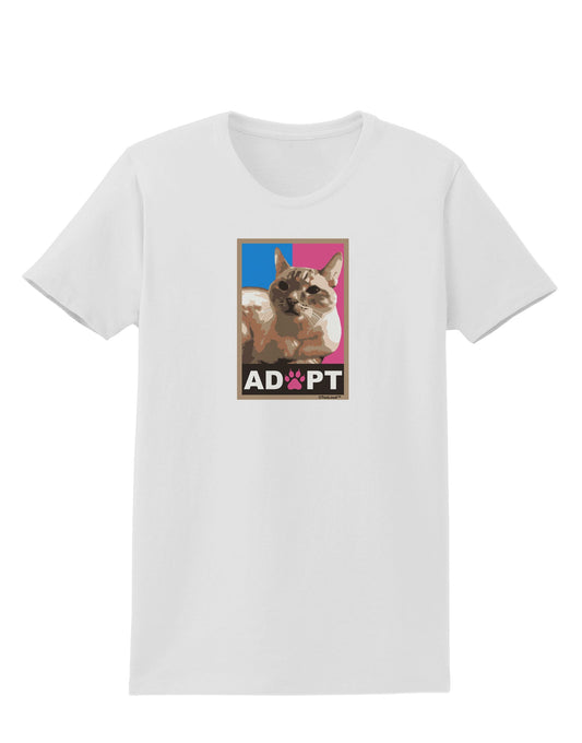 Adopt Cute Kitty Cat Adoption Womens T-Shirt-Womens T-Shirt-TooLoud-White-X-Small-Davson Sales