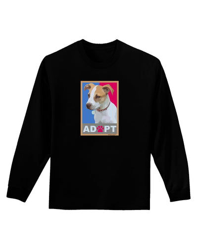 Adopt Cute Puppy Cat Adoption Adult Long Sleeve Dark T-Shirt-TooLoud-Black-Small-Davson Sales