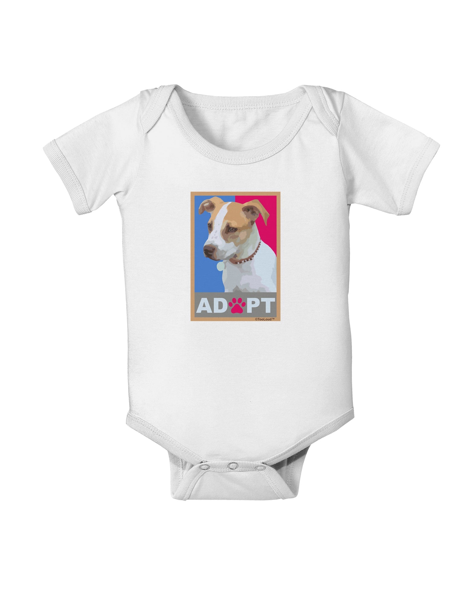Adopt Cute Puppy Cat Adoption Baby Romper Bodysuit-Baby Romper-TooLoud-White-06-Months-Davson Sales