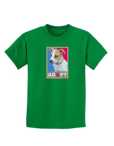 Adopt Cute Puppy Cat Adoption Childrens Dark T-Shirt-Childrens T-Shirt-TooLoud-Kelly-Green-X-Small-Davson Sales