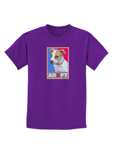 Adopt Cute Puppy Cat Adoption Childrens Dark T-Shirt-Childrens T-Shirt-TooLoud-Purple-X-Small-Davson Sales