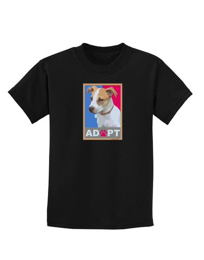 Adopt Cute Puppy Cat Adoption Childrens Dark T-Shirt-Childrens T-Shirt-TooLoud-Black-X-Small-Davson Sales