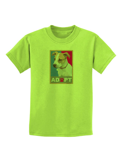 Adopt Cute Puppy Cat Adoption Childrens T-Shirt-Childrens T-Shirt-TooLoud-Lime-Green-X-Small-Davson Sales