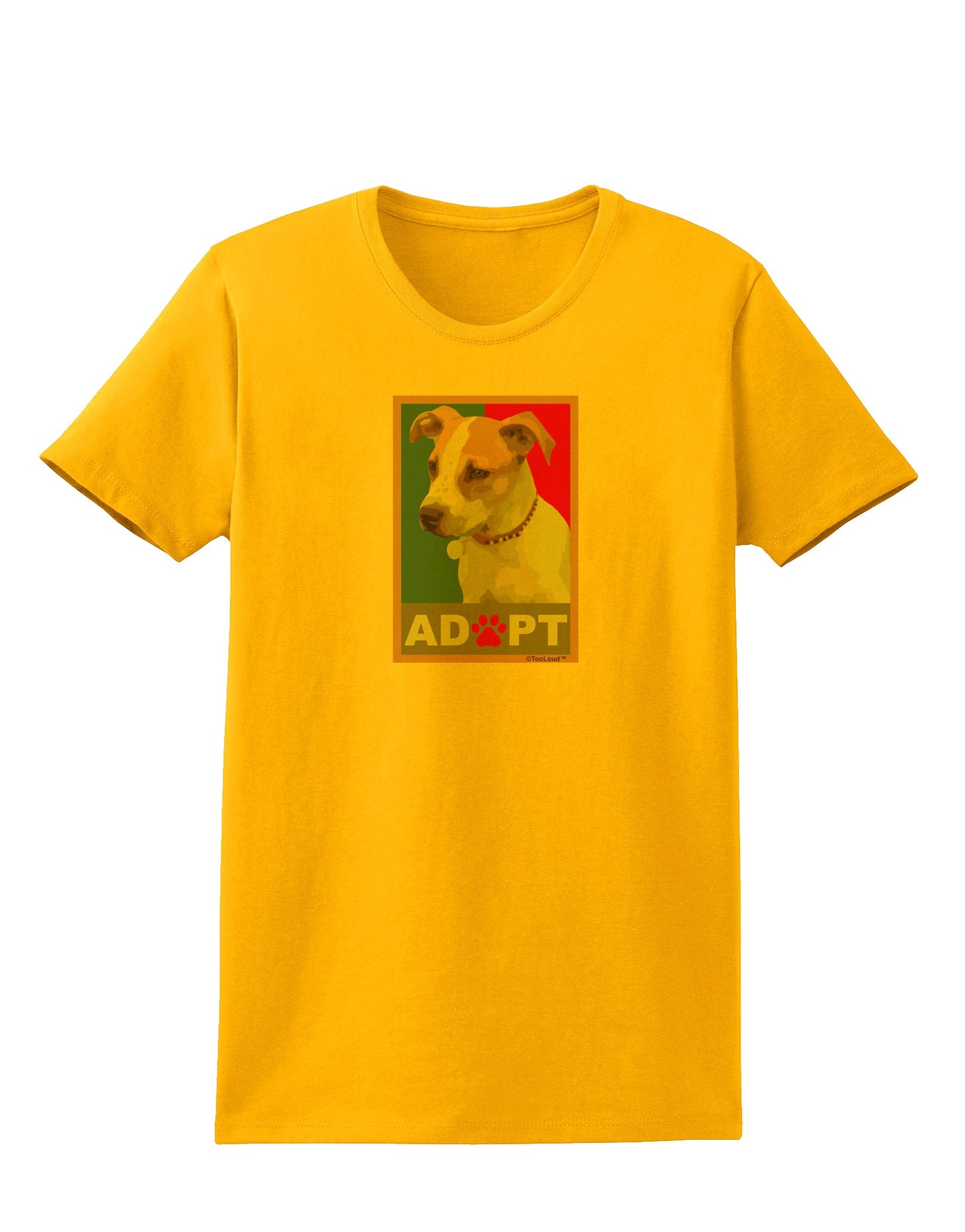 Adopt Cute Puppy Cat Adoption Womens T-Shirt-Womens T-Shirt-TooLoud-Gold-X-Small-Davson Sales