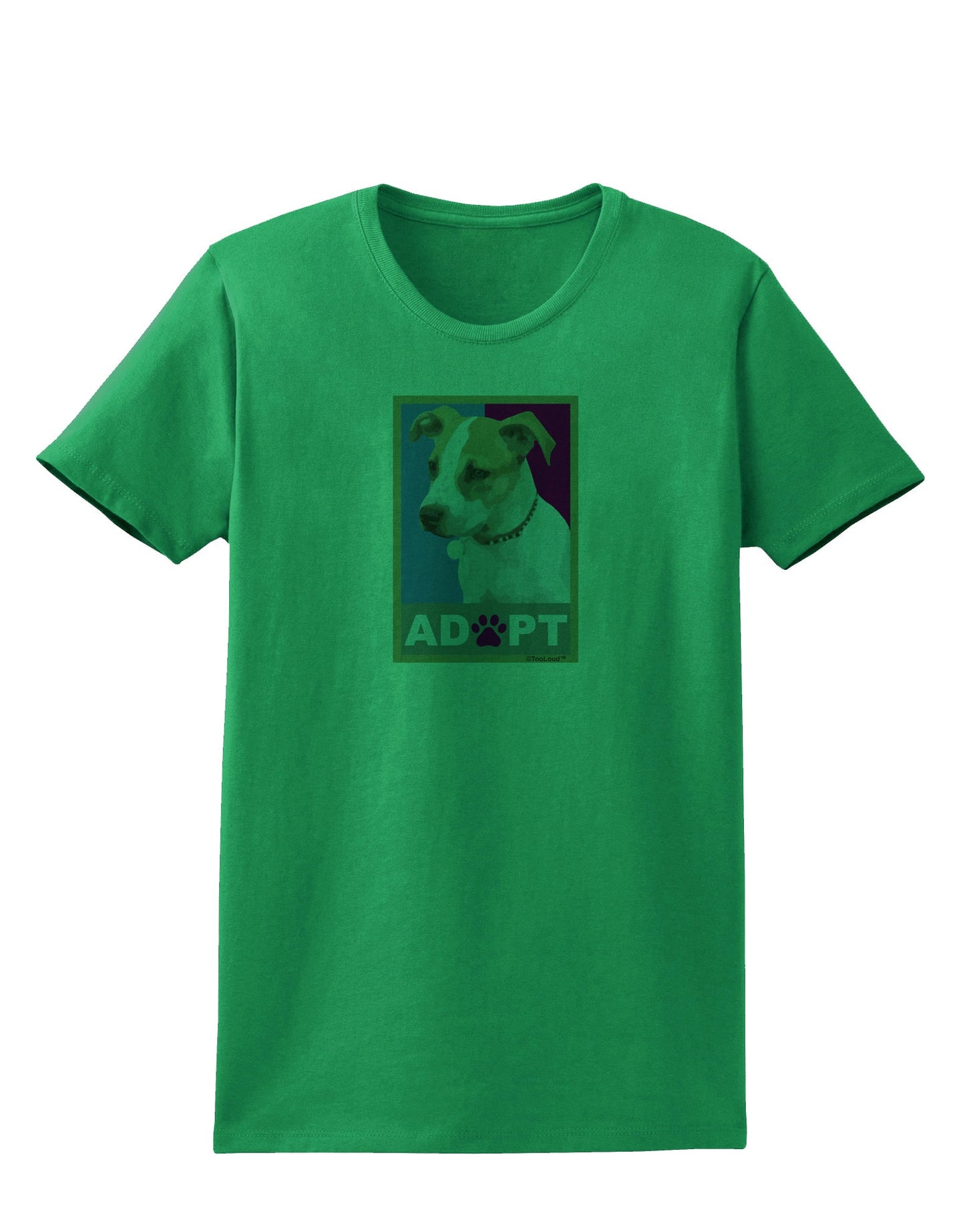 Adopt Cute Puppy Cat Adoption Womens T-Shirt-Womens T-Shirt-TooLoud-Kelly-Green-X-Small-Davson Sales