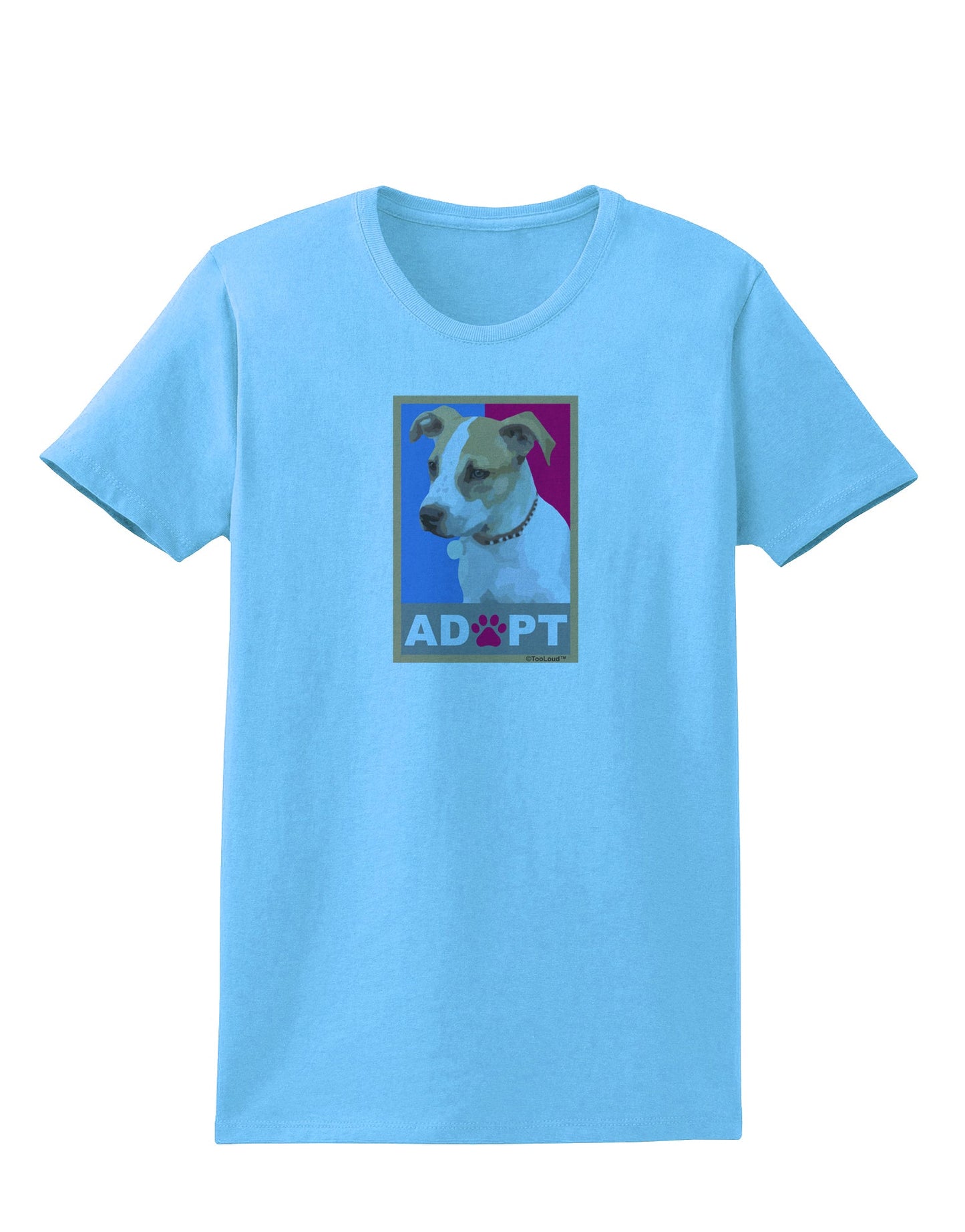 Adopt Cute Puppy Cat Adoption Womens T-Shirt-Womens T-Shirt-TooLoud-Aquatic-Blue-X-Small-Davson Sales
