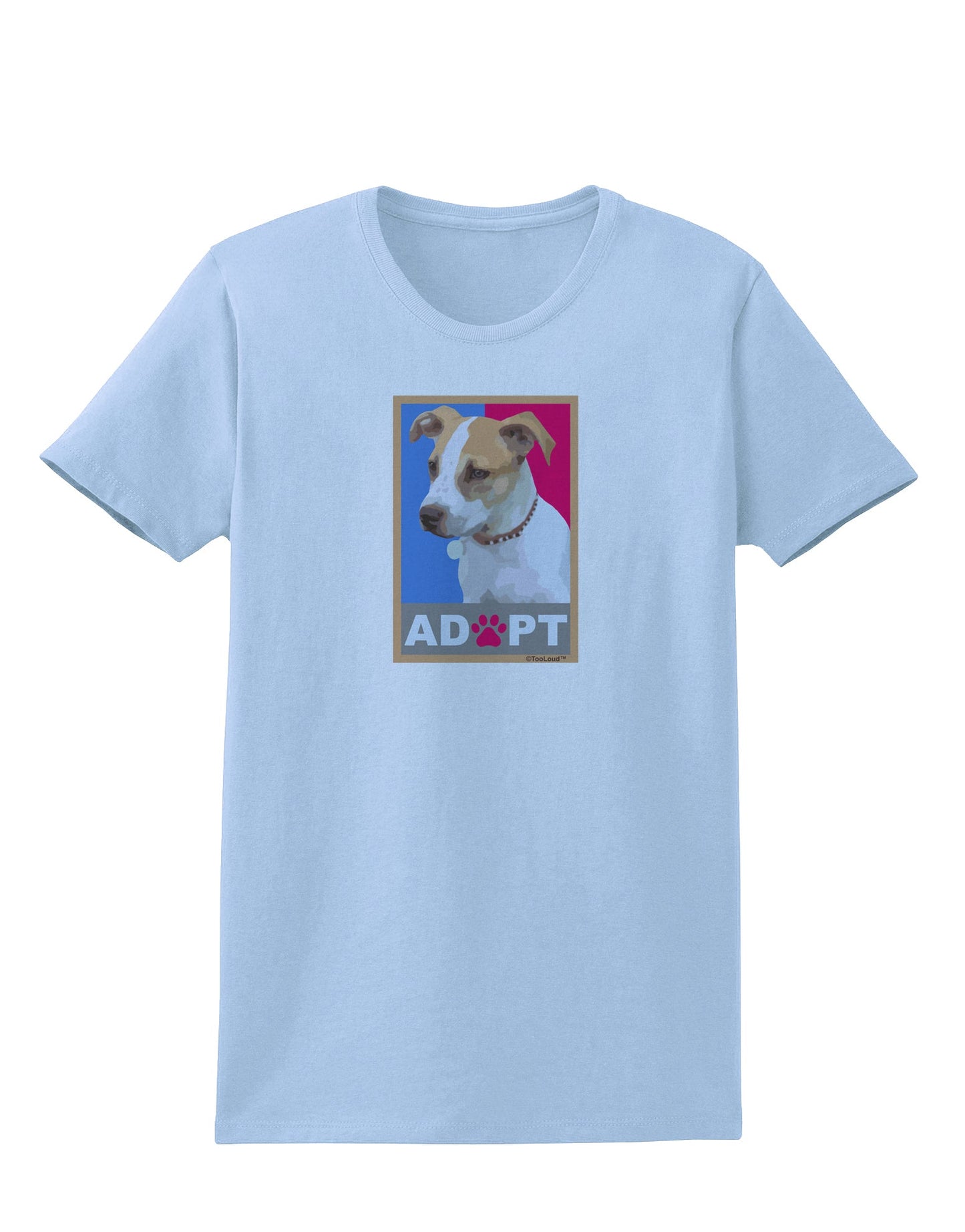 Adopt Cute Puppy Cat Adoption Womens T-Shirt-Womens T-Shirt-TooLoud-Light-Blue-X-Small-Davson Sales
