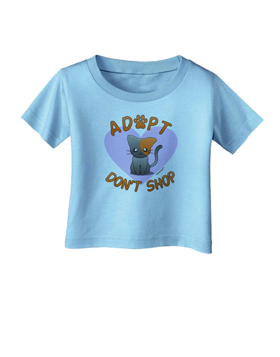 Adopt Don't Shop Cute Kitty Infant T-Shirt-Infant T-Shirt-TooLoud-Aquatic-Blue-06-Months-Davson Sales