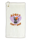 Adopt Don't Shop Cute Kitty Micro Terry Gromet Golf Towel 16 x 25 inch-Golf Towel-TooLoud-White-Davson Sales