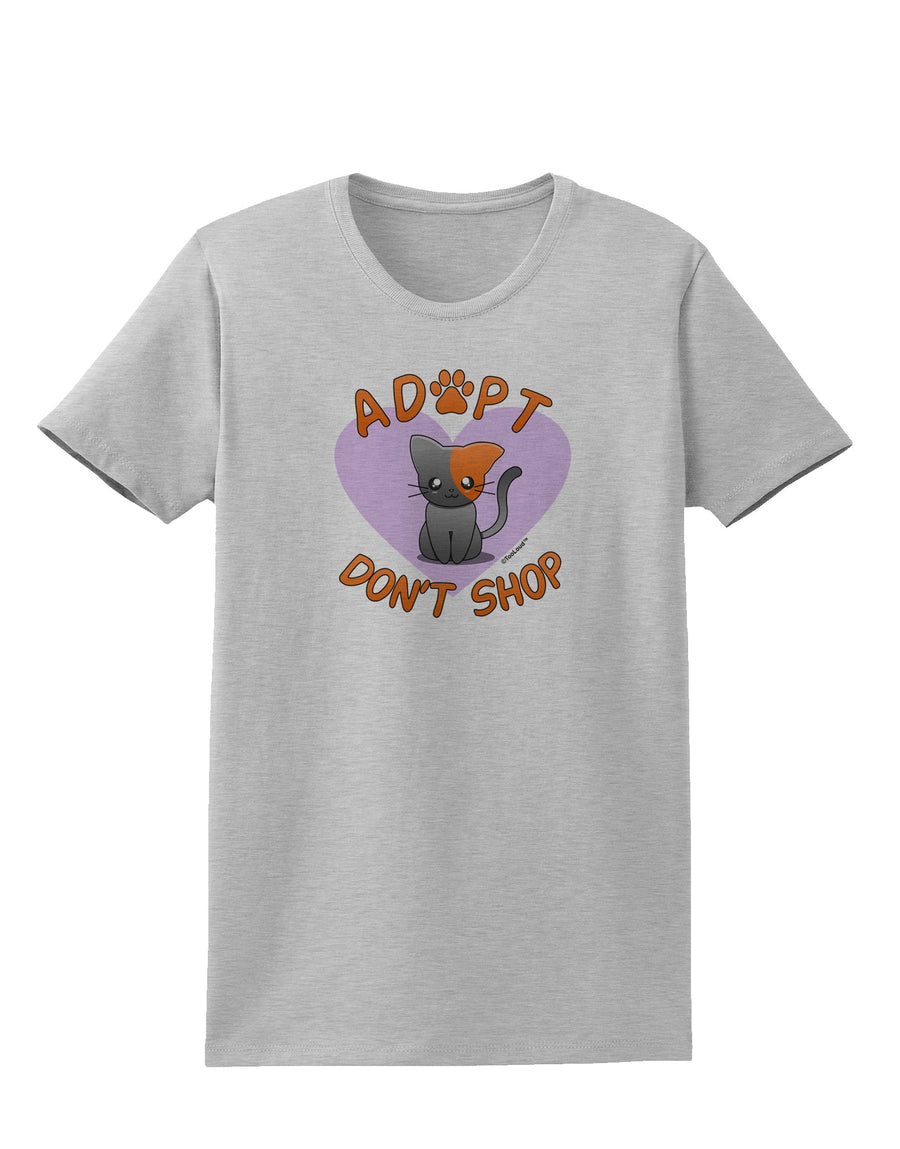 Adopt Don't Shop Cute Kitty Womens T-Shirt-Womens T-Shirt-TooLoud-White-X-Small-Davson Sales