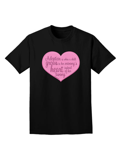 Adoption is When - Mom and Daughter Quote Adult Dark T-Shirt by TooLoud-Mens T-Shirt-TooLoud-Black-Small-Davson Sales