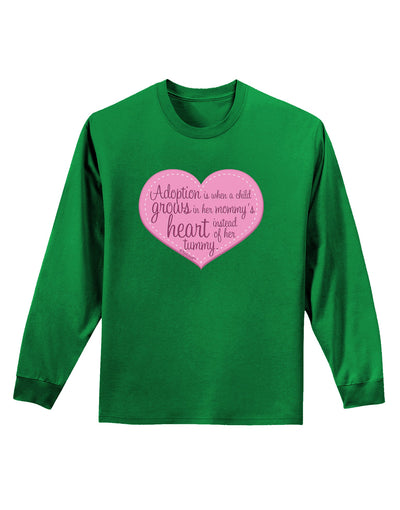 Adoption is When - Mom and Daughter Quote Adult Long Sleeve Dark T-Shirt by TooLoud-TooLoud-Kelly-Green-Small-Davson Sales