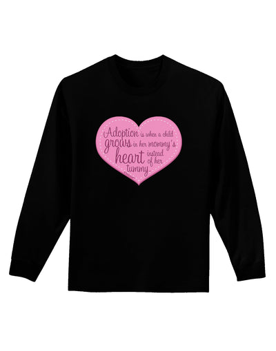 Adoption is When - Mom and Daughter Quote Adult Long Sleeve Dark T-Shirt by TooLoud-TooLoud-Black-Small-Davson Sales