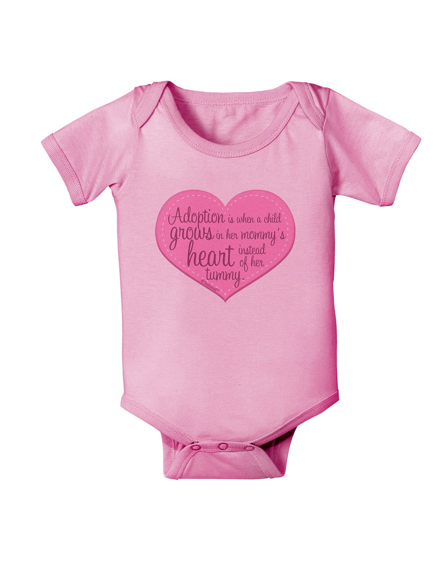Adoption is When - Mom and Daughter Quote Baby Romper Bodysuit by TooLoud-Baby Romper-TooLoud-White-06-Months-Davson Sales