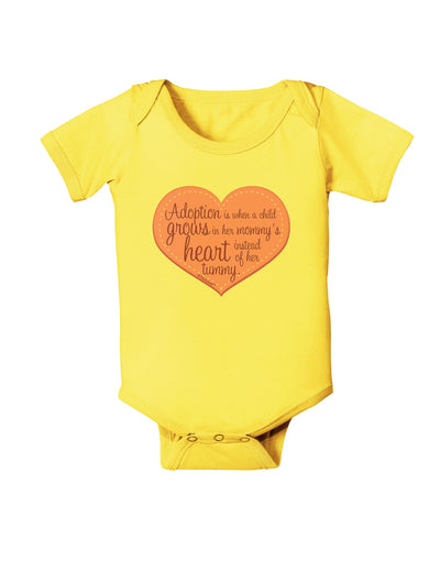 Adoption is When - Mom and Daughter Quote Baby Romper Bodysuit by TooLoud-Baby Romper-TooLoud-Yellow-06-Months-Davson Sales