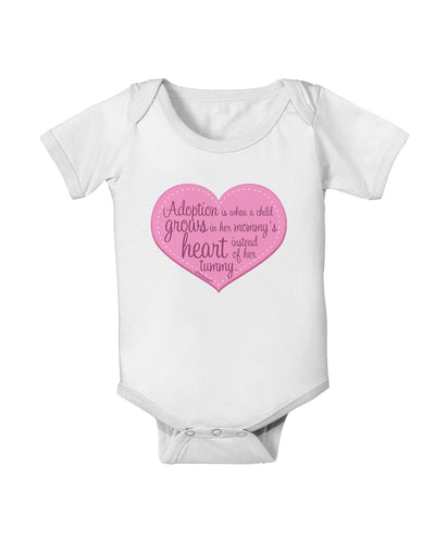 Adoption is When - Mom and Daughter Quote Baby Romper Bodysuit by TooLoud-Baby Romper-TooLoud-White-06-Months-Davson Sales