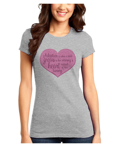 Adoption is When - Mom and Daughter Quote Juniors T-Shirt by TooLoud-Womens Juniors T-Shirt-TooLoud-Ash-Gray-Juniors Fitted X-Small-Davson Sales