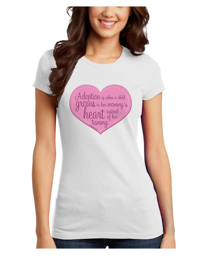 Adoption is When - Mom and Daughter Quote Juniors T-Shirt by TooLoud-Womens Juniors T-Shirt-TooLoud-White-Juniors Fitted X-Small-Davson Sales