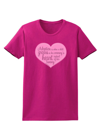 Adoption is When - Mom and Daughter Quote Womens Dark T-Shirt by TooLoud-Womens T-Shirt-TooLoud-Hot-Pink-Small-Davson Sales