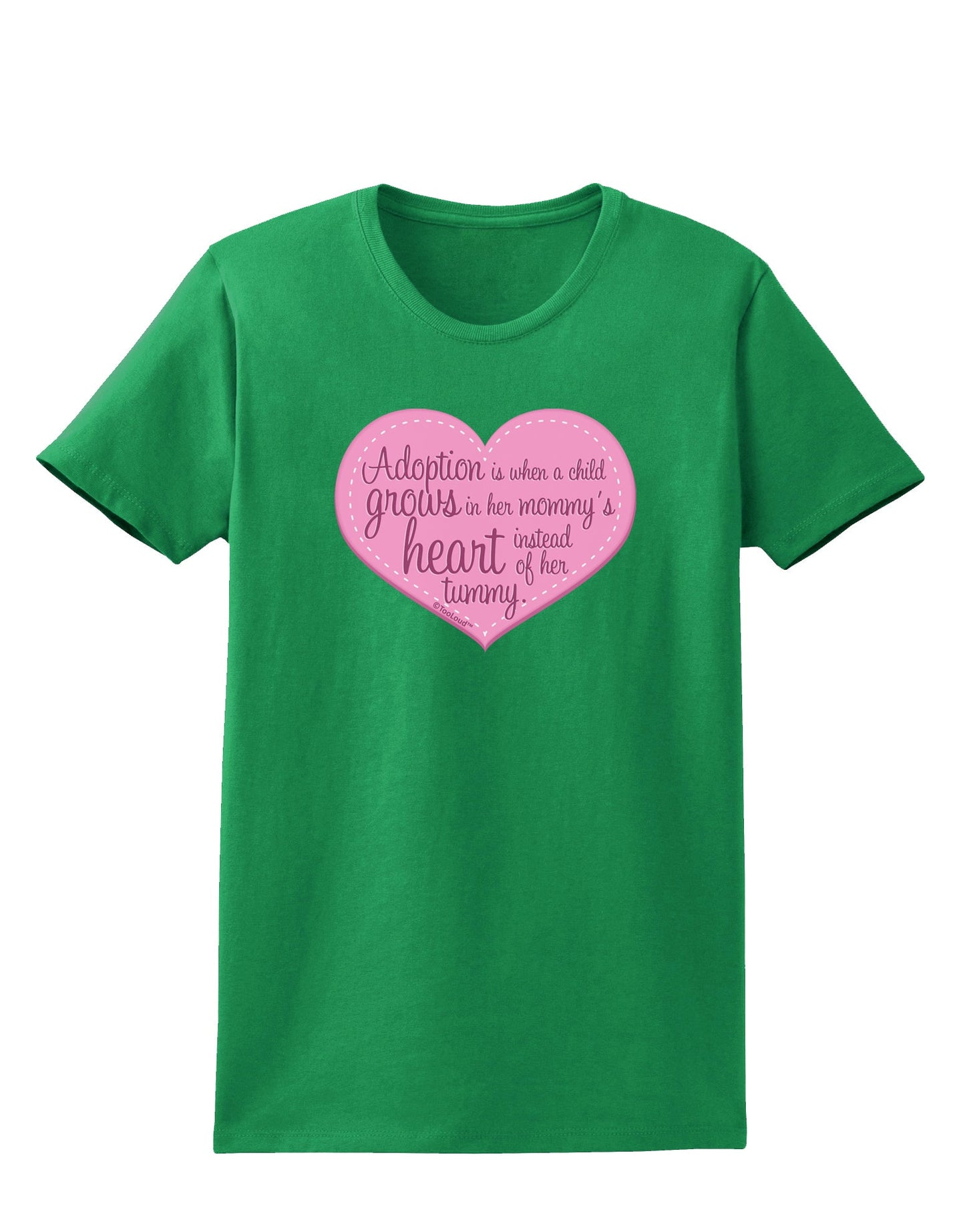 Adoption is When - Mom and Daughter Quote Womens Dark T-Shirt by TooLoud-Womens T-Shirt-TooLoud-Kelly-Green-X-Small-Davson Sales