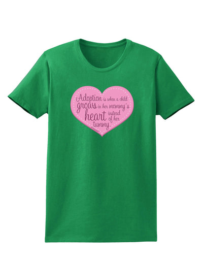 Adoption is When - Mom and Daughter Quote Womens Dark T-Shirt by TooLoud-Womens T-Shirt-TooLoud-Kelly-Green-X-Small-Davson Sales