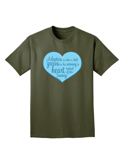 Adoption is When - Mom and Son Quote Adult Dark T-Shirt by TooLoud-Mens T-Shirt-TooLoud-Military-Green-Small-Davson Sales