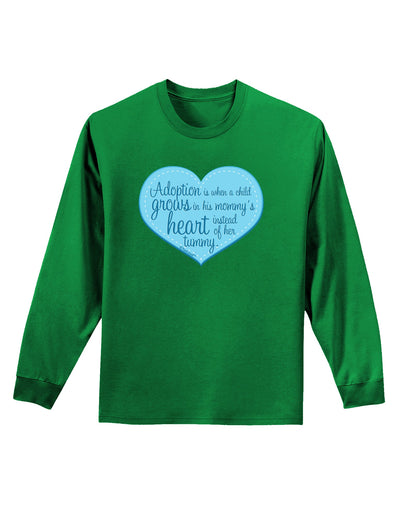 Adoption is When - Mom and Son Quote Adult Long Sleeve Dark T-Shirt by TooLoud-TooLoud-Kelly-Green-Small-Davson Sales