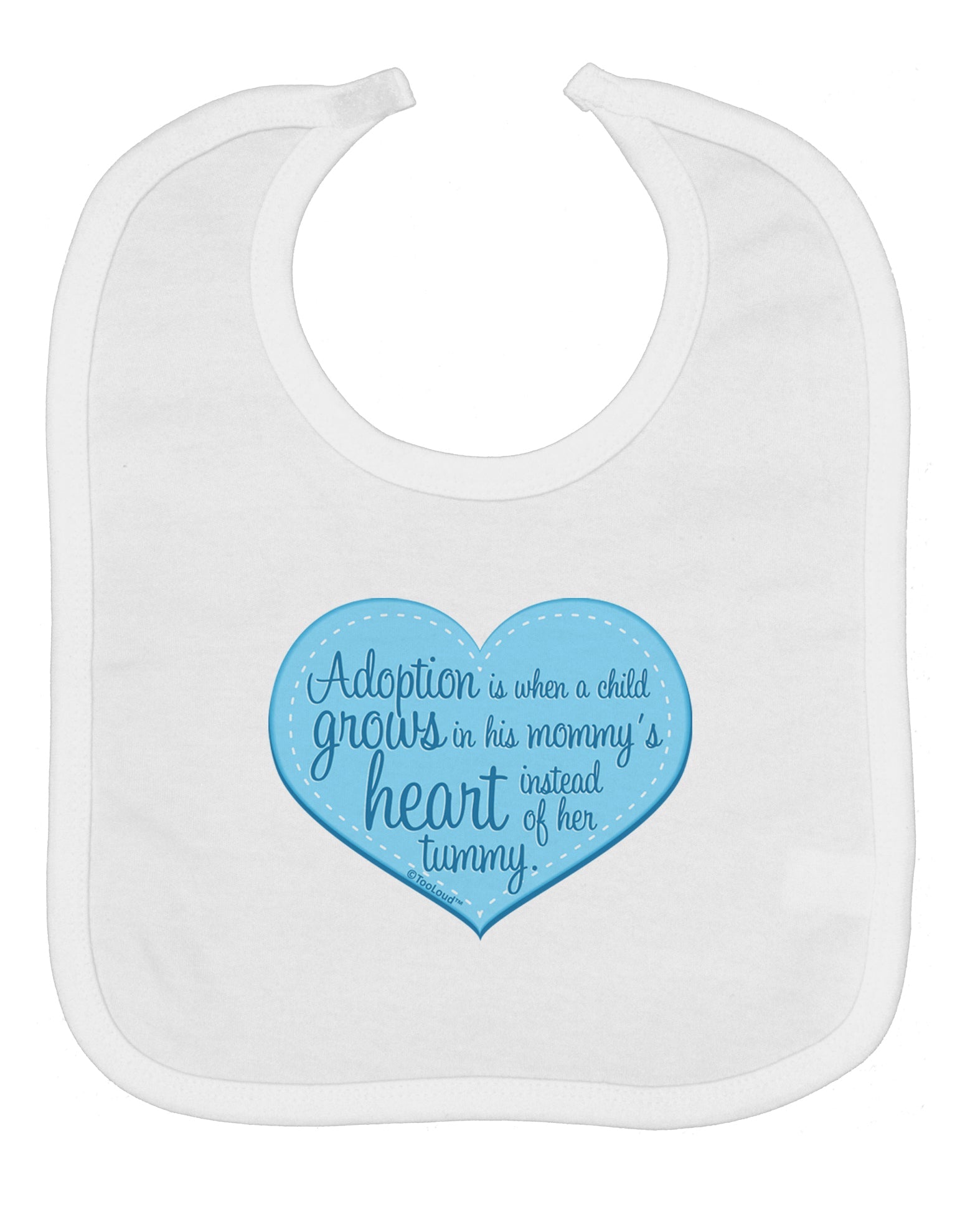 Adoption is When - Mom and Son Quote Baby Bib by TooLoud