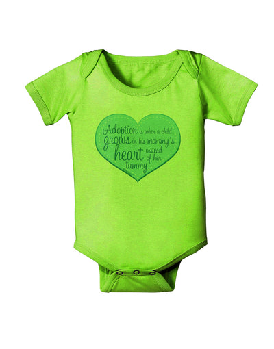 Adoption is When - Mom and Son Quote Baby Romper Bodysuit by TooLoud-Baby Romper-TooLoud-Lime-Green-06-Months-Davson Sales