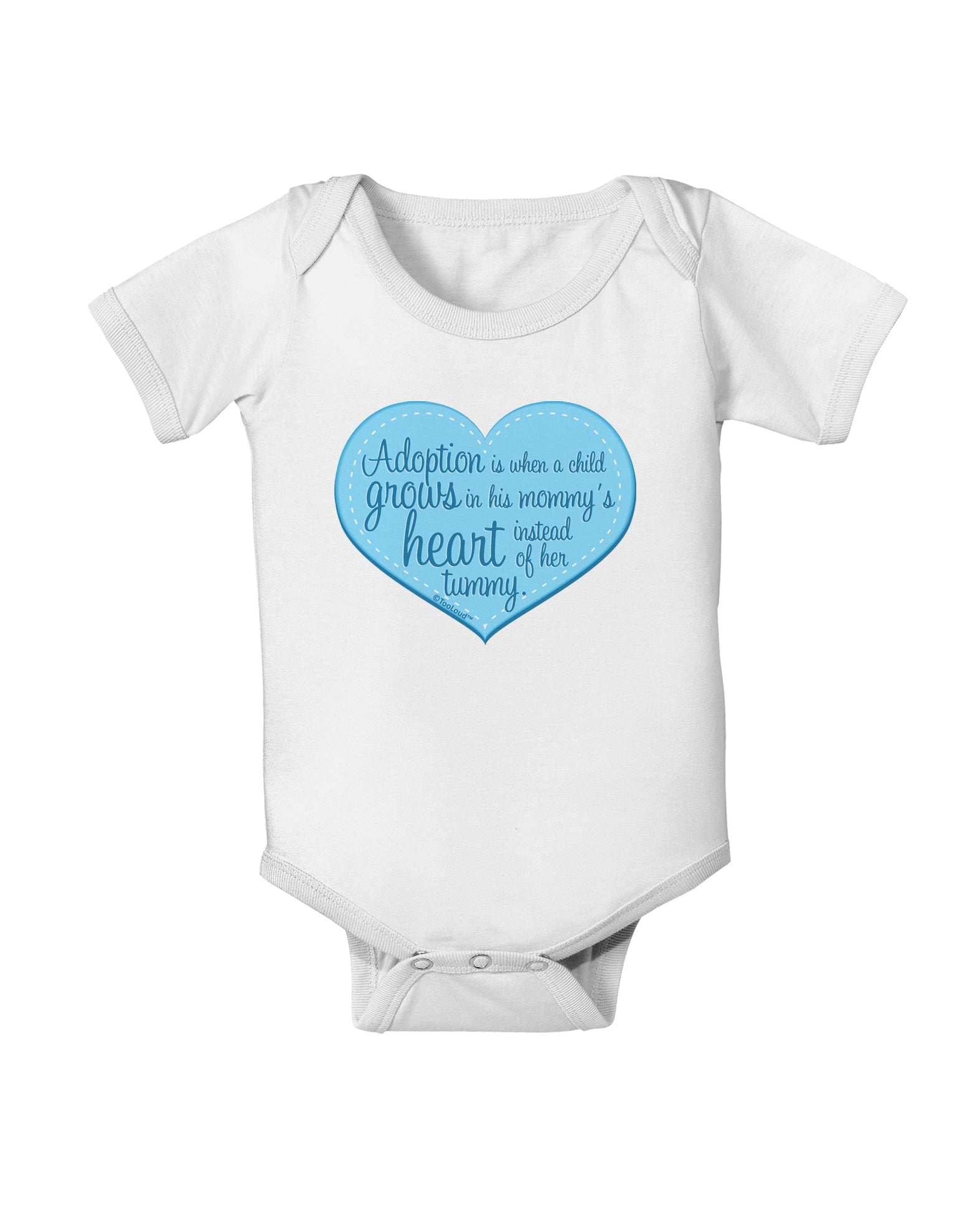 Adoption is When - Mom and Son Quote Baby Romper Bodysuit by TooLoud-Baby Romper-TooLoud-White-06-Months-Davson Sales