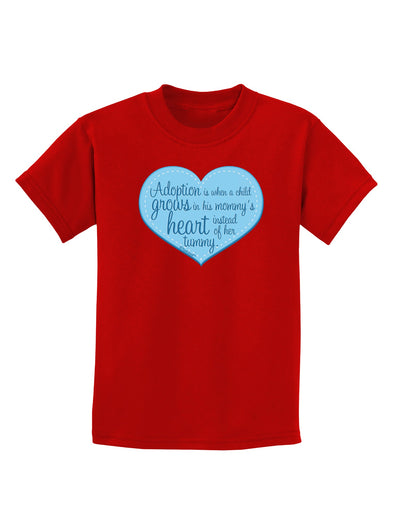 Adoption is When - Mom and Son Quote Childrens Dark T-Shirt by TooLoud-Childrens T-Shirt-TooLoud-Red-X-Small-Davson Sales