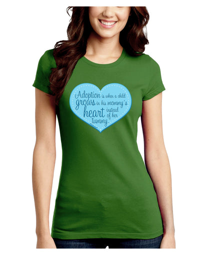 Adoption is When - Mom and Son Quote Juniors Crew Dark T-Shirt by TooLoud-T-Shirts Juniors Tops-TooLoud-Kiwi-Green-Juniors Fitted X-Small-Davson Sales