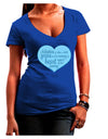 Adoption is When - Mom and Son Quote Juniors V-Neck Dark T-Shirt by TooLoud-Womens V-Neck T-Shirts-TooLoud-Royal-Blue-Juniors Fitted Small-Davson Sales