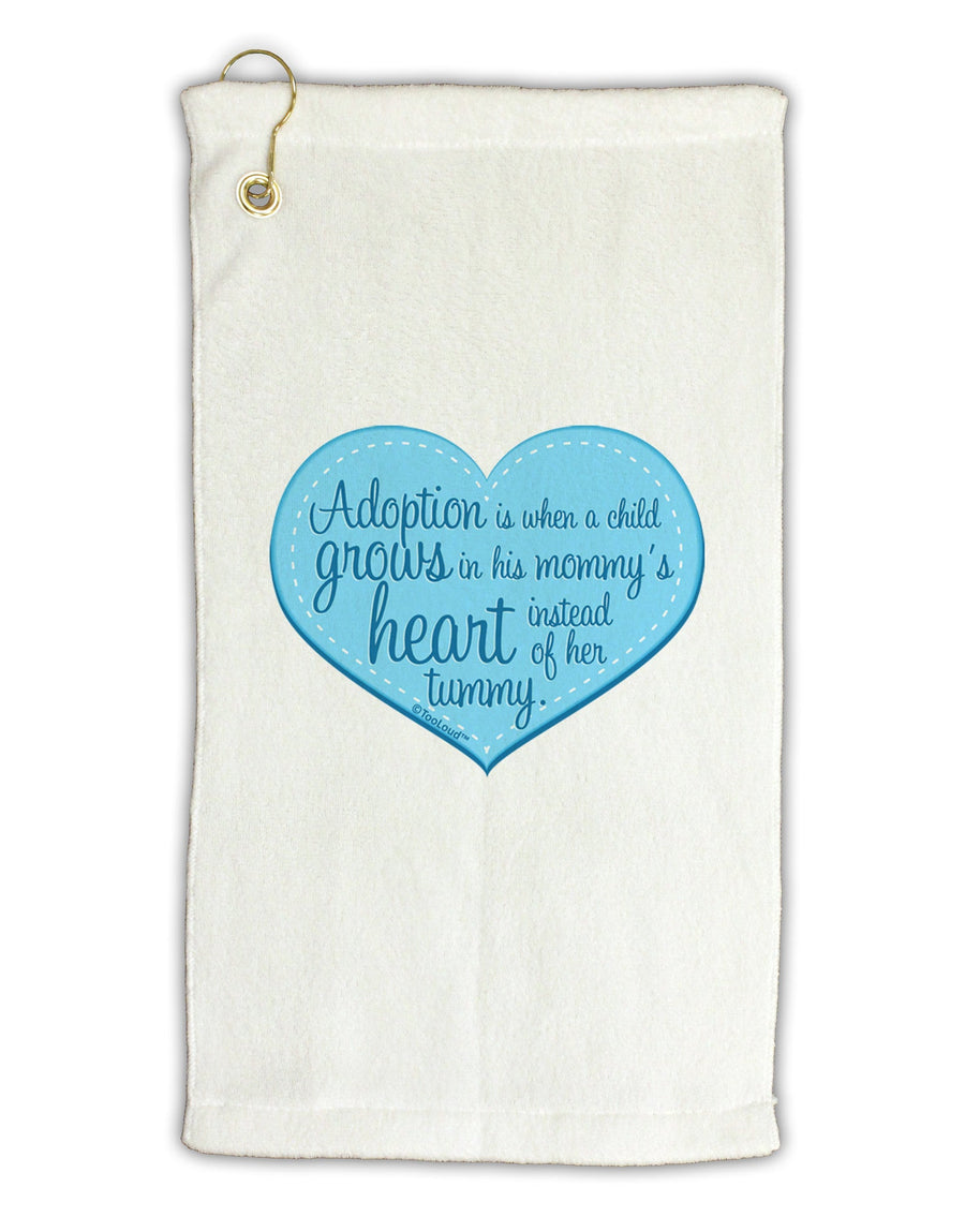 Adoption is When - Mom and Son Quote Micro Terry Gromet Golf Towel 16 x 25 inch by TooLoud-Golf Towel-TooLoud-White-Davson Sales