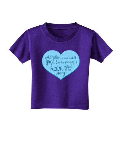 Adoption is When - Mom and Son Quote Toddler T-Shirt Dark by TooLoud-Toddler T-Shirt-TooLoud-Purple-2T-Davson Sales