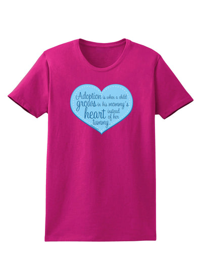 Adoption is When - Mom and Son Quote Womens Dark T-Shirt by TooLoud-Womens T-Shirt-TooLoud-Hot-Pink-Small-Davson Sales