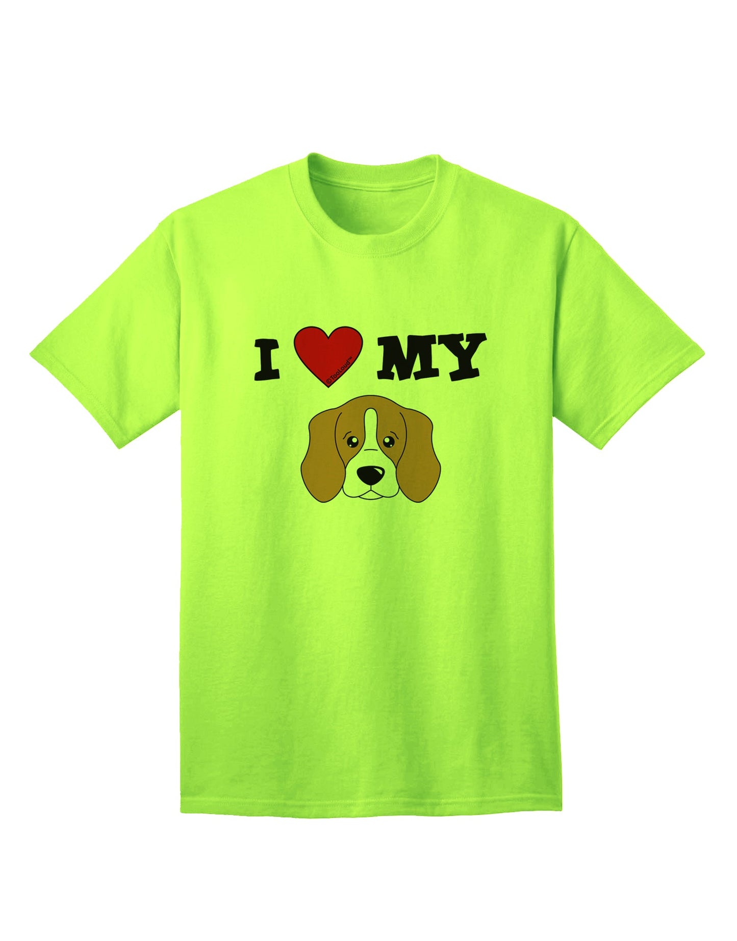 Adorable Beagle Dog Adult T-Shirt - A Must-Have for Dog Lovers, by TooLoud-Mens T-shirts-TooLoud-Neon-Green-Small-Davson Sales