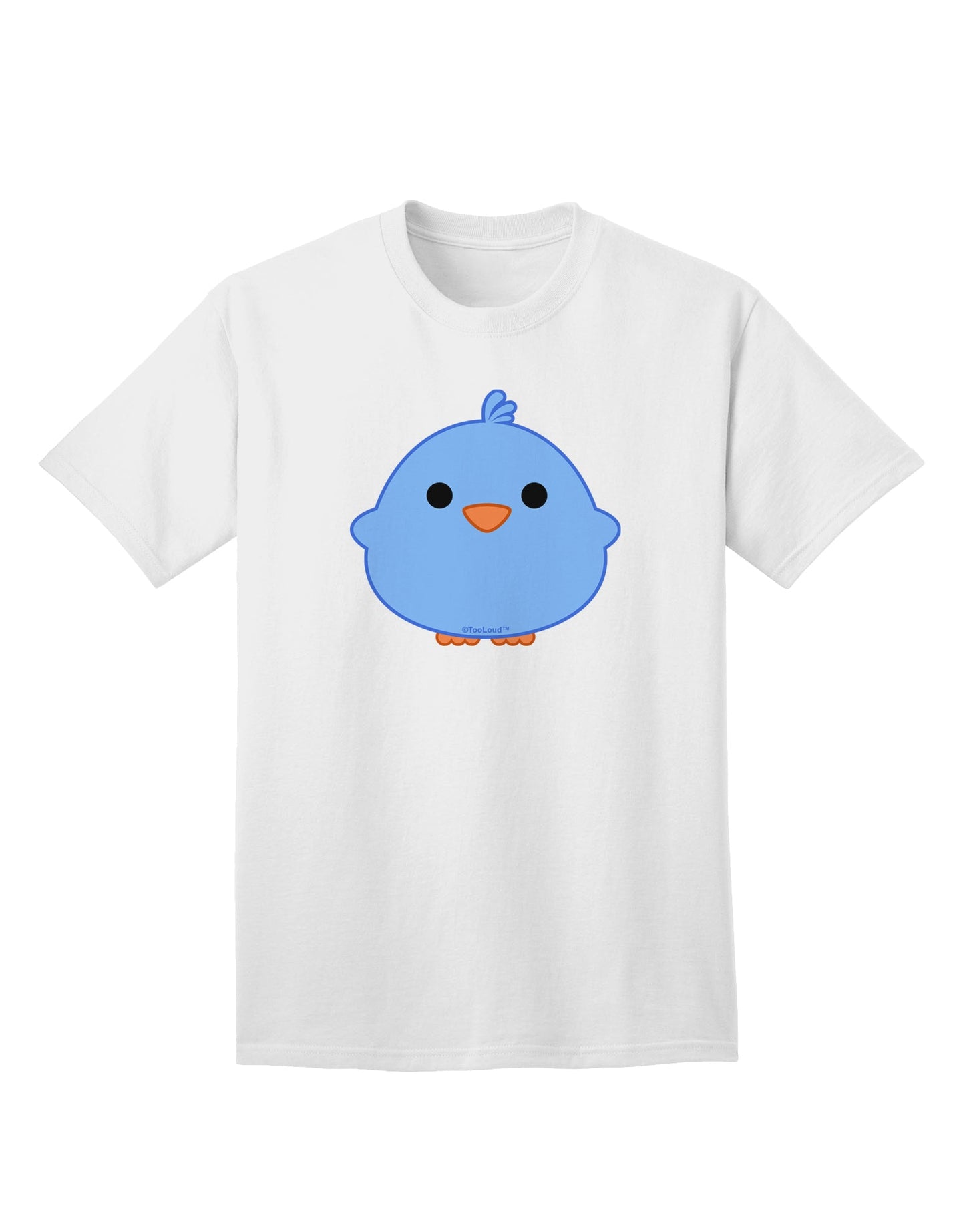 Adorable Blue Adult T-Shirt featuring the Cute Little Chick design by TooLoud-Mens T-shirts-TooLoud-White-Small-Davson Sales
