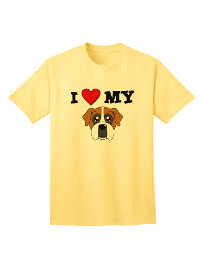 Adorable Boxer Dog Adult T-Shirt by TooLoud - A Must-Have for Dog Lovers-Mens T-shirts-TooLoud-Yellow-Small-Davson Sales