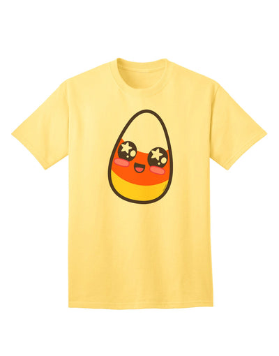 Adorable Boy's Candy Corn Family Halloween Adult T-Shirt - Perfect for Festive Celebrations-Mens T-shirts-TooLoud-Yellow-Small-Davson Sales