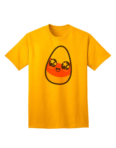Adorable Boy's Candy Corn Family Halloween Adult T-Shirt - Perfect for Festive Celebrations-Mens T-shirts-TooLoud-Gold-Small-Davson Sales