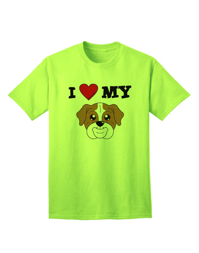 Adorable Bulldog-Themed Red Adult T-Shirt by TooLoud - A Must-Have for Dog Lovers-Mens T-shirts-TooLoud-Neon-Green-Small-Davson Sales