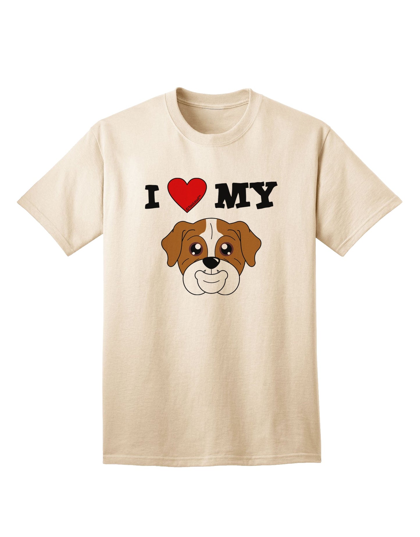 Adorable Bulldog-Themed Red Adult T-Shirt by TooLoud - A Must-Have for Dog Lovers-Mens T-shirts-TooLoud-Natural-Small-Davson Sales