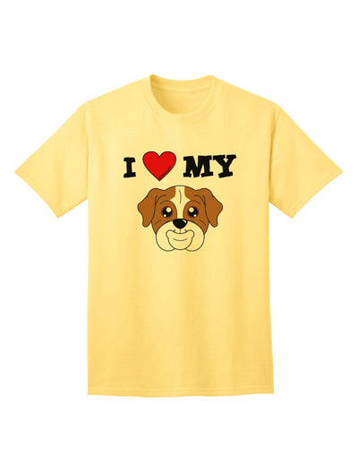Adorable Bulldog-Themed Red Adult T-Shirt by TooLoud - A Must-Have for Dog Lovers-Mens T-shirts-TooLoud-Yellow-Small-Davson Sales