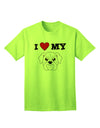 Adorable Bulldog-Themed White Adult T-Shirt by TooLoud - A Must-Have for Dog Lovers-Mens T-shirts-TooLoud-Neon-Green-Small-Davson Sales