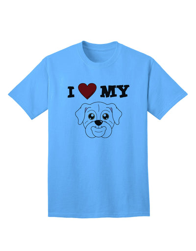 Adorable Bulldog-Themed White Adult T-Shirt by TooLoud - A Must-Have for Dog Lovers-Mens T-shirts-TooLoud-Aquatic-Blue-Small-Davson Sales