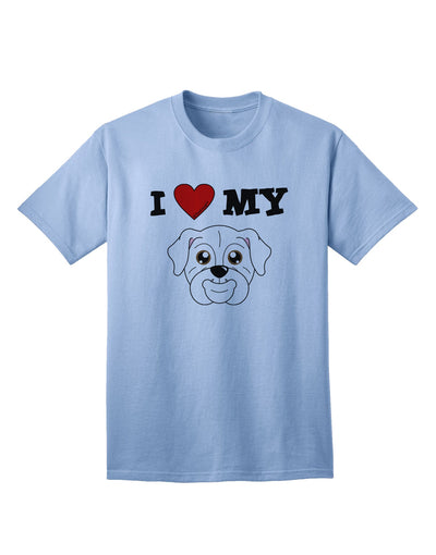 Adorable Bulldog-Themed White Adult T-Shirt by TooLoud - A Must-Have for Dog Lovers-Mens T-shirts-TooLoud-Light-Blue-Small-Davson Sales