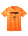 Adorable Bulldog-Themed White Adult T-Shirt by TooLoud - A Must-Have for Dog Lovers-Mens T-shirts-TooLoud-Neon-Orange-Small-Davson Sales
